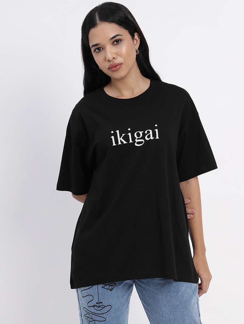 women printed short sleeves oversized t-shirt