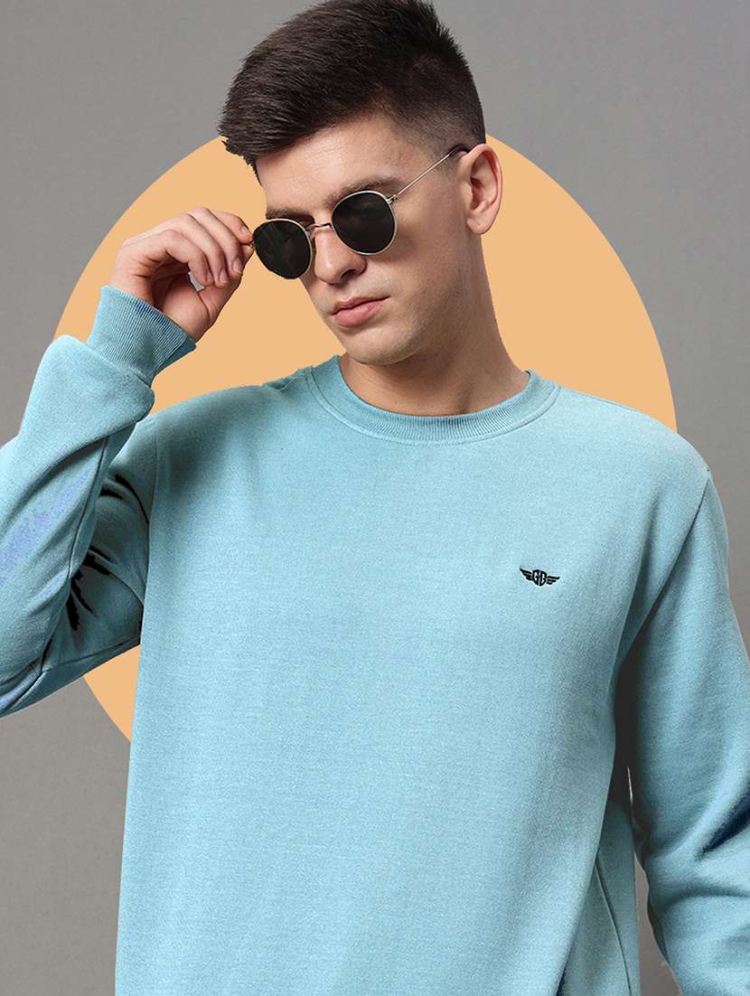 men solid long sleeve sweatshirt - 21709894 -  Standard Image - 1