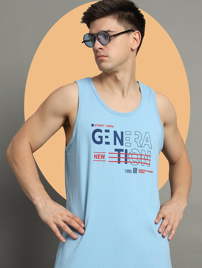 men typographic print round neck t-shirt - 21709935 - Standard Image - 1