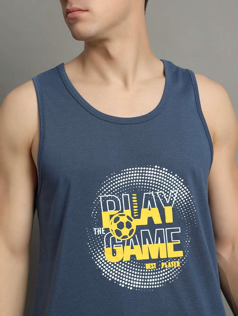 men typographic print round neck t-shirt - 21709946 -  Standard Image - 4