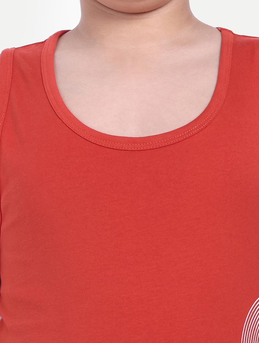 boys red placement print vest - 21710149 - Standard Image - 4