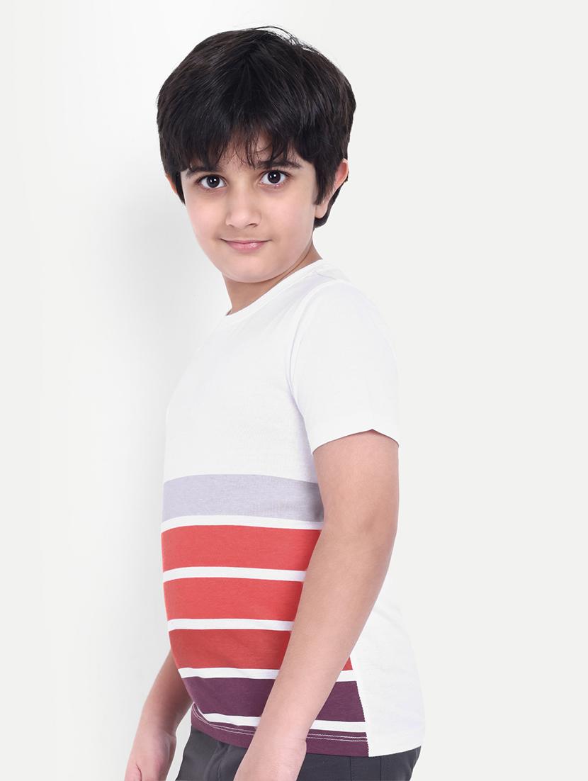 boys stripes short sleeve t-shirt - 21710158 -  Standard Image - 1