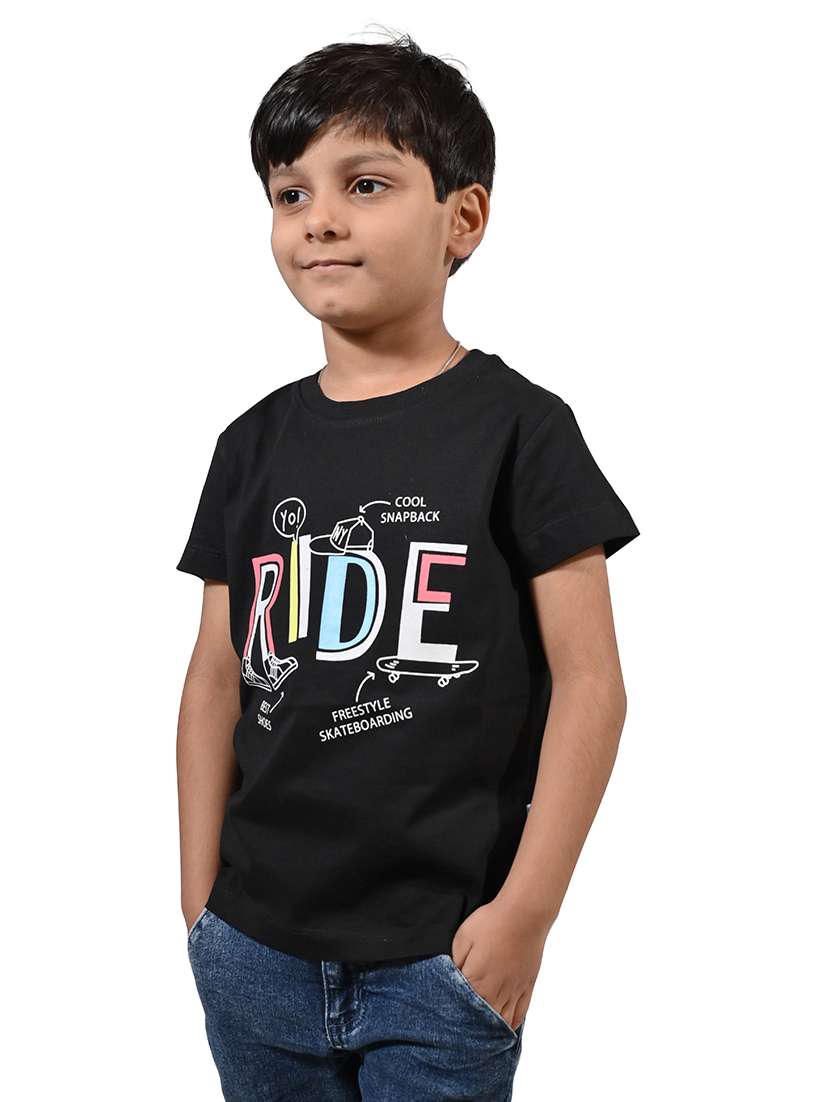 boys printed round neck t-shirt - 21710159 -  Standard Image - 1