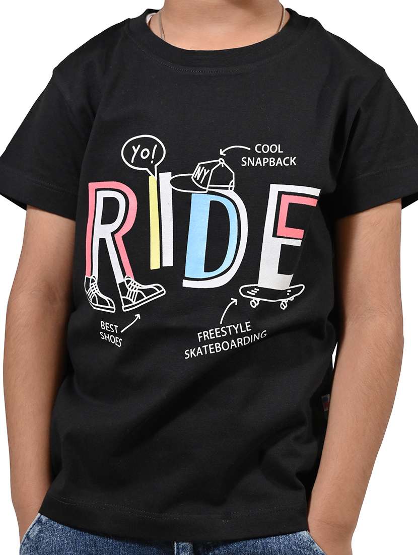 boys printed round neck t-shirt - 21710159 -  Standard Image - 4