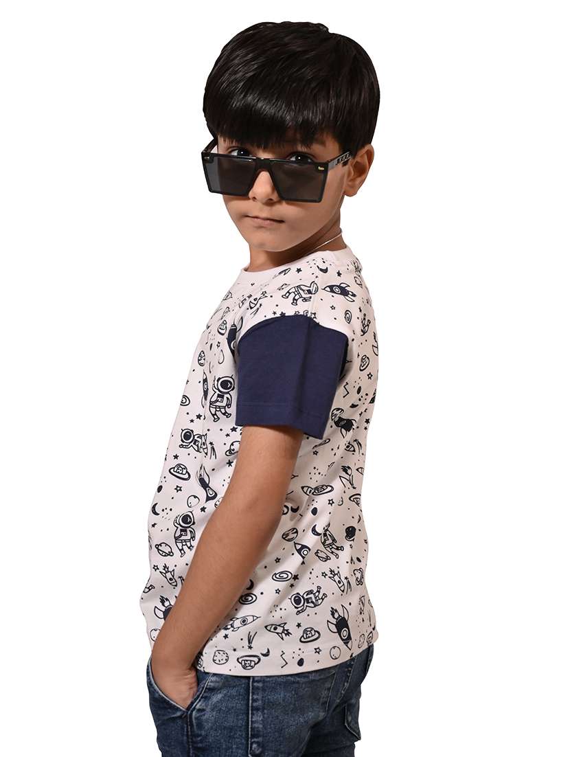 boys printed round neck t-shirt - 21710160 -  Standard Image - 1