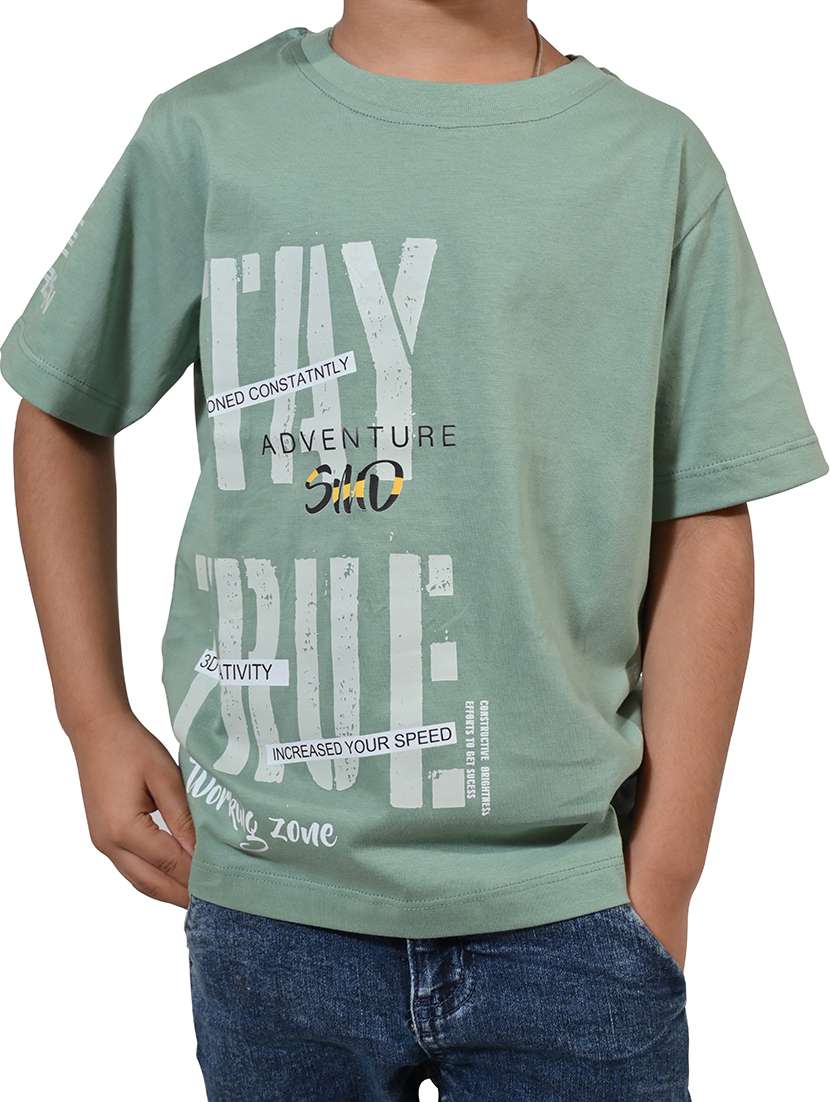boys printed round neck t-shirt - 21710162 -  Standard Image - 4