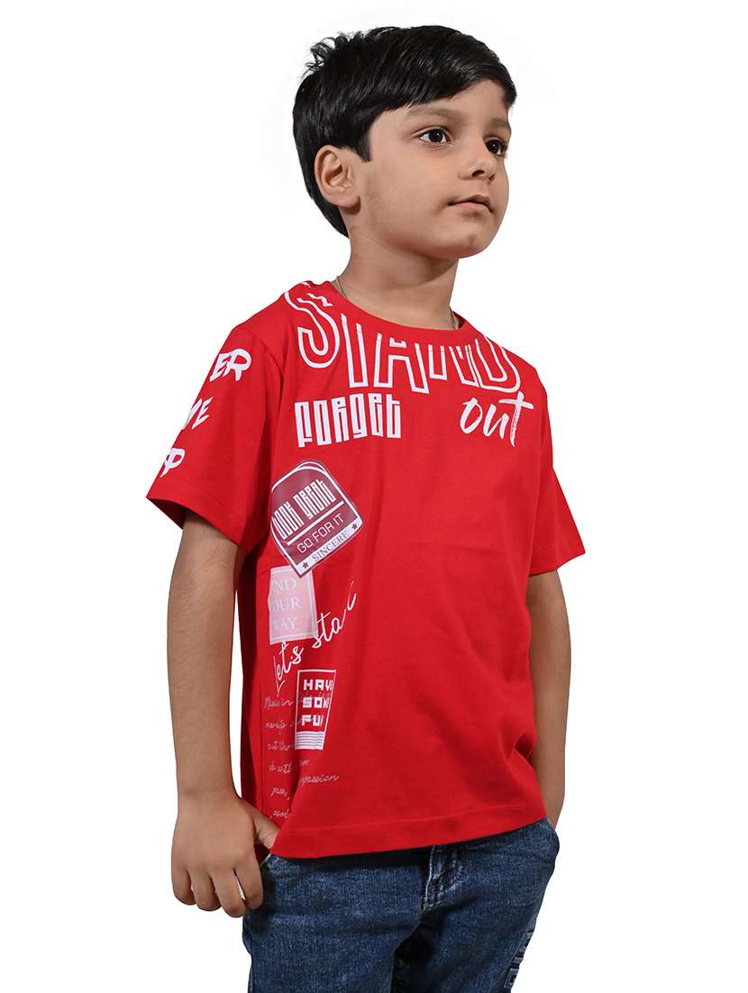 boys printed round neck t-shirt - 21710166 - Standard Image - 1