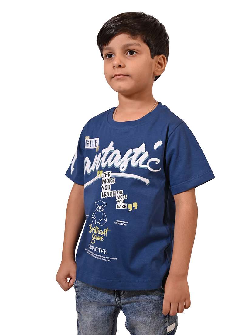 boys printed round neck t-shirt - 21710169 - Standard Image - 1