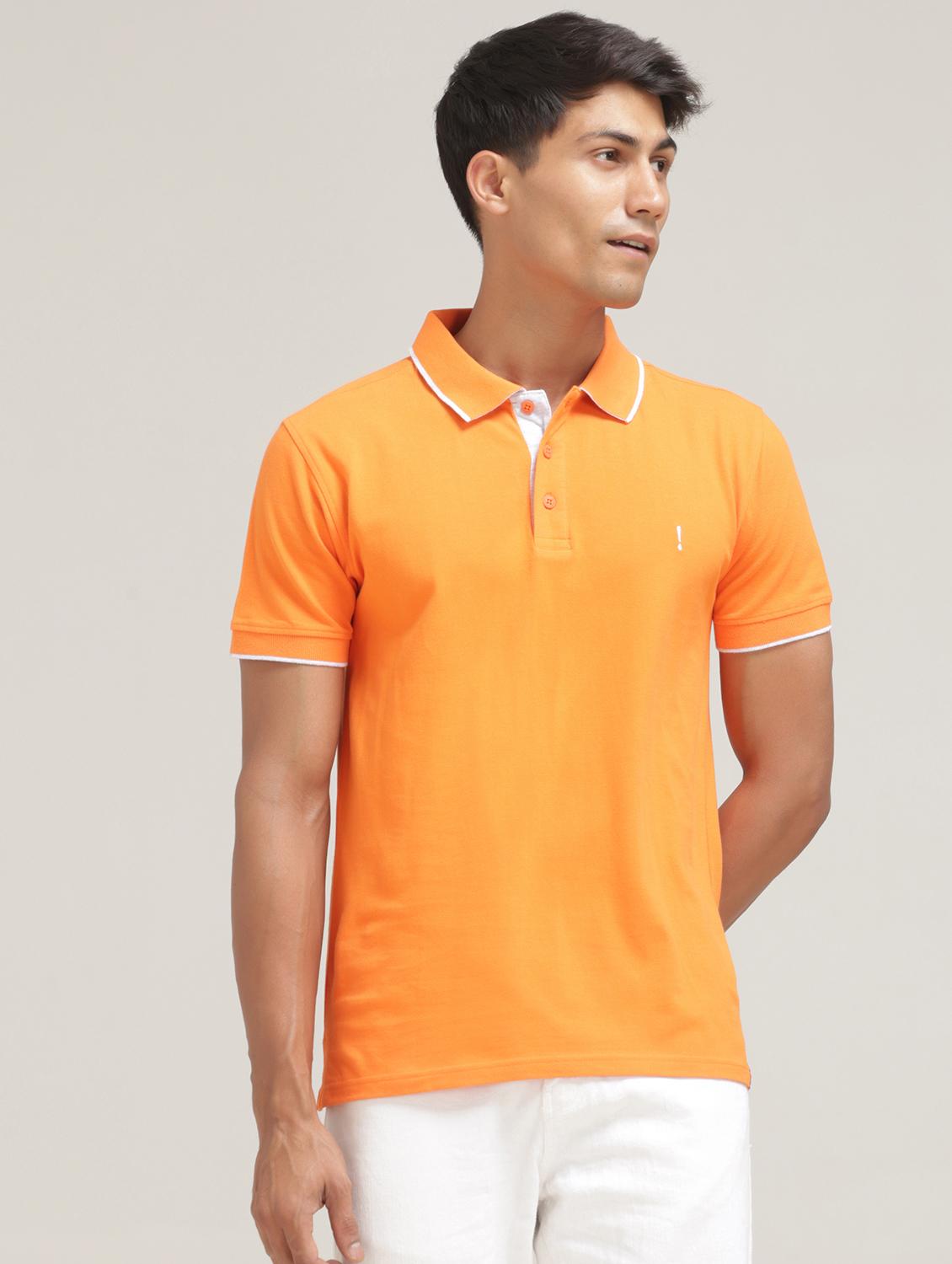 orange poly cotton front print tshirt - 21710305 - Standard Image - 1