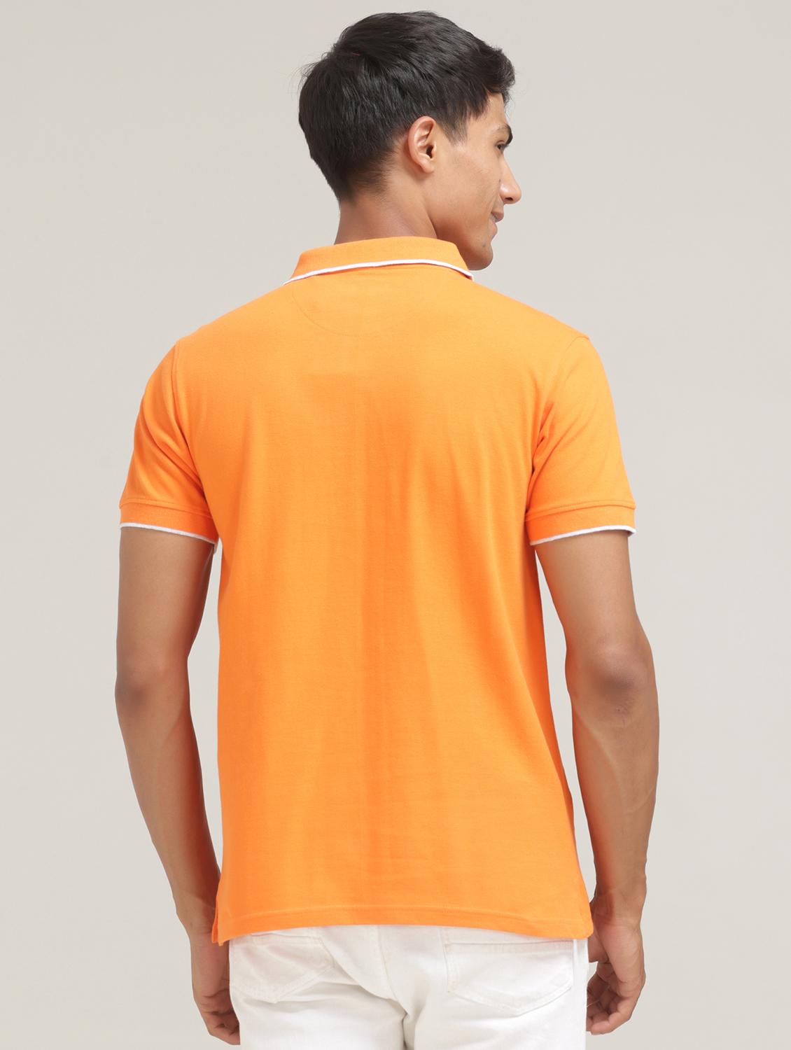 orange poly cotton front print tshirt - 21710305 - Standard Image - 4