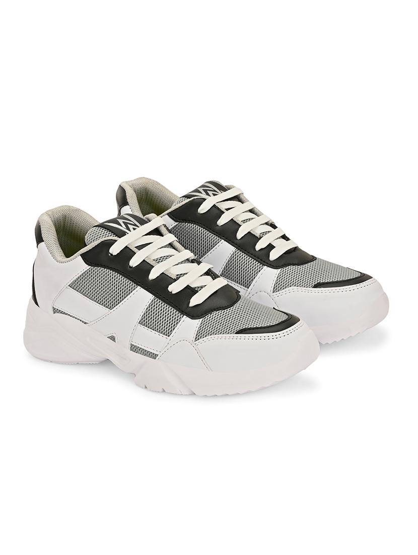 men grey color block running sport shoes - 21710337 -  Standard Image - 1