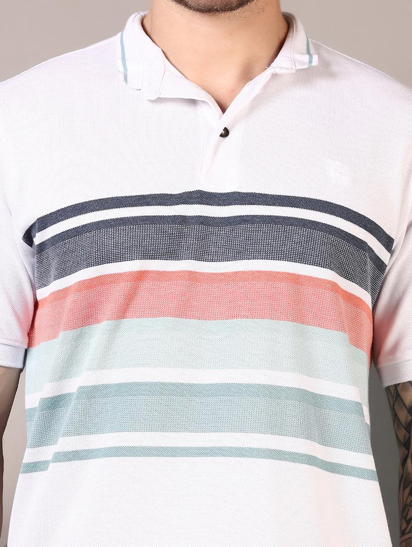 men short sleeves color block polo t-shirt - 21710613 - Standard Image - 4