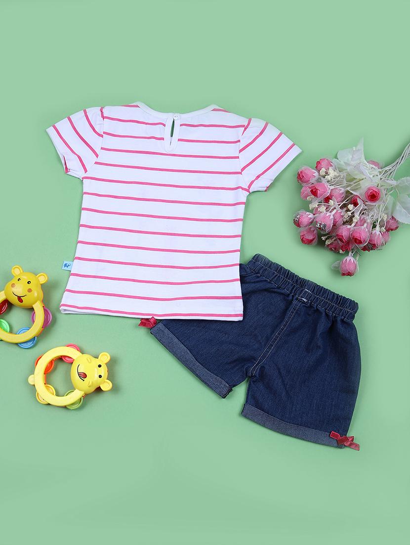 kids printed t-shirt & shorts set - 21710618 - Standard Image - 1