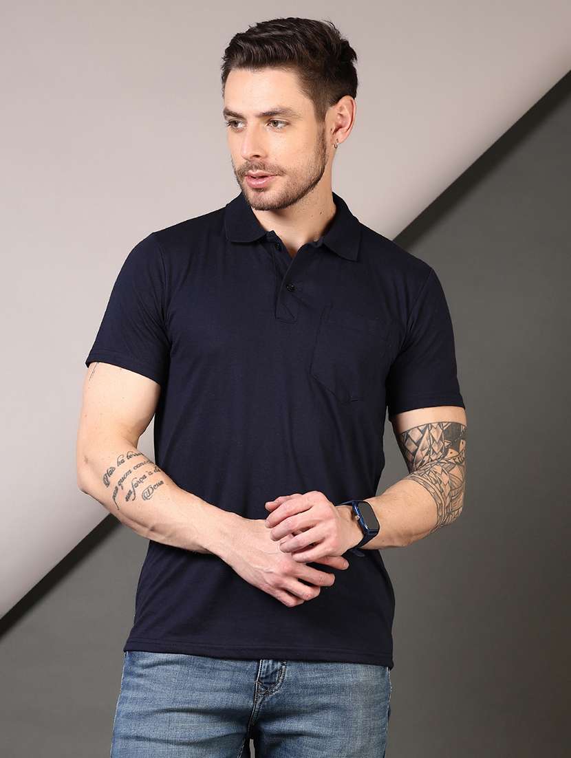 men short sleeves plain polo t-shirt