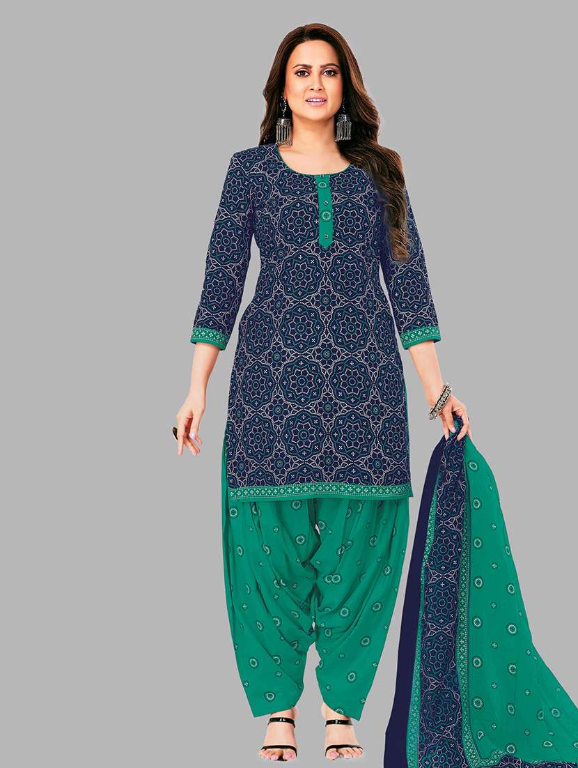 women printed 3-piece unstitched dress material