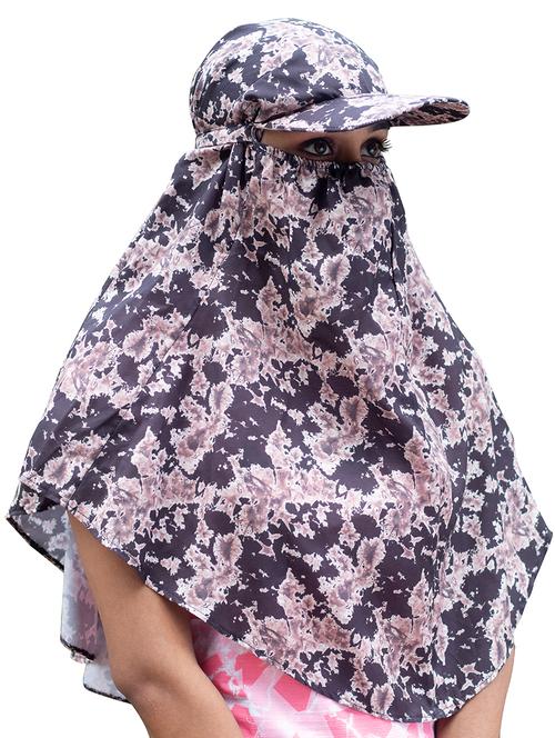 women printed cap scarf - 21710818 - Standard Image - 0