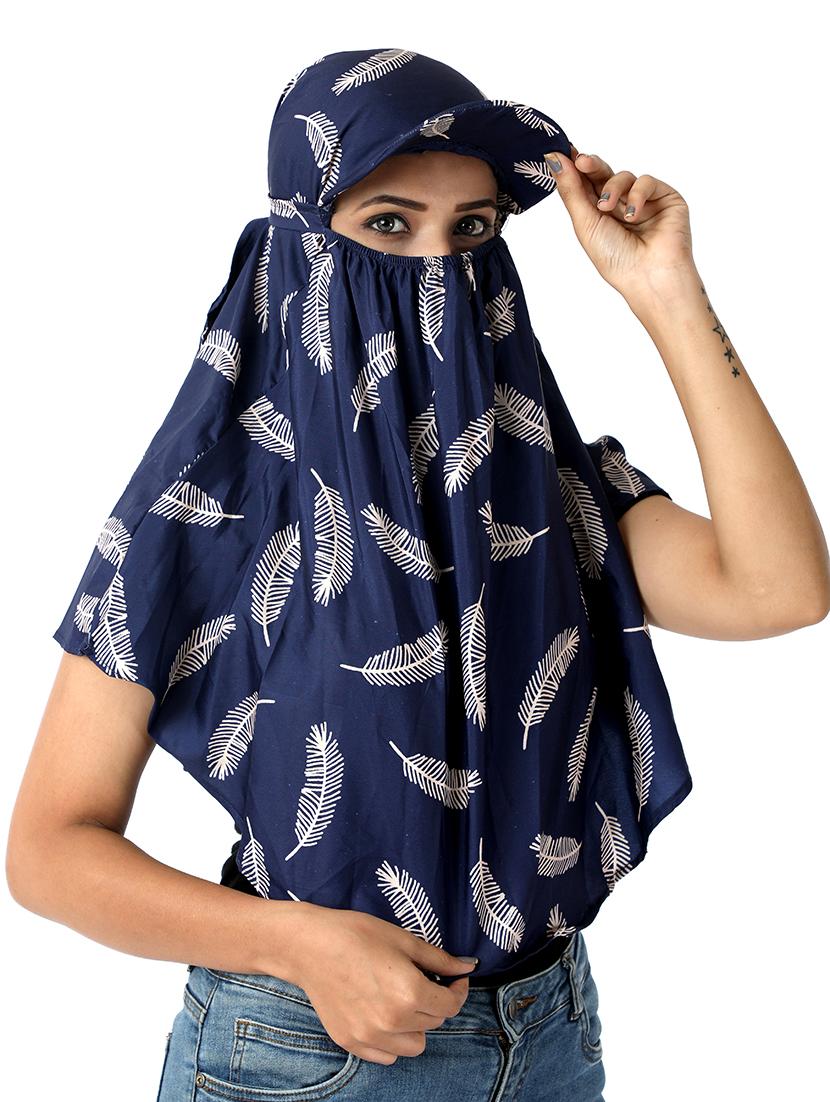 women printed cap scarf - 21710821 -  Standard Image - 1
