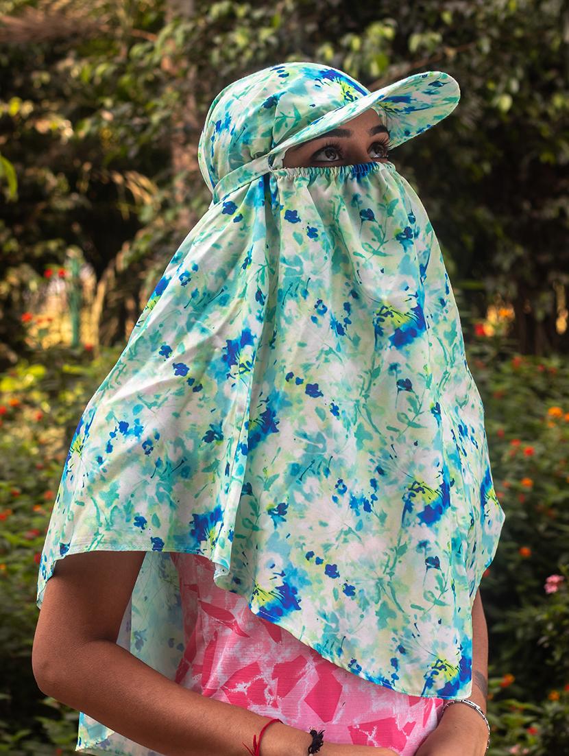 women printed cap scarf - 21710828 -  Zoom Image - 0