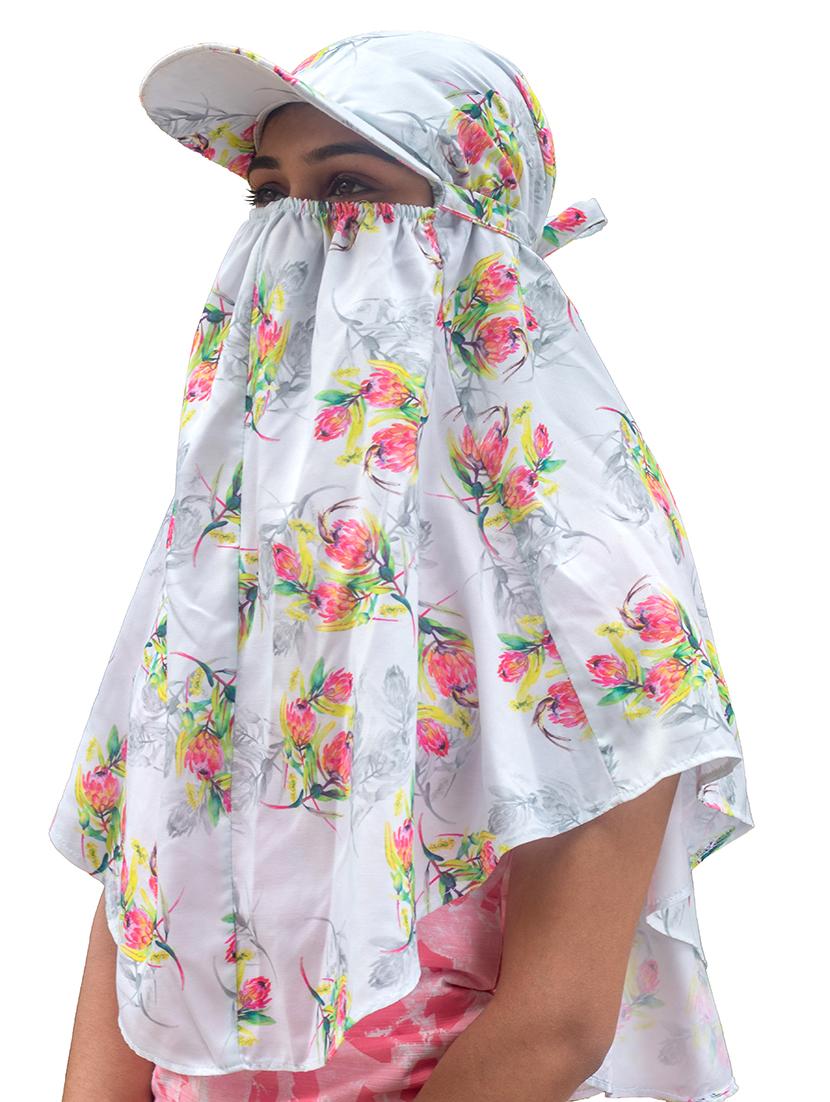 women printed cap scarf - 21710834 - Standard Image - 1