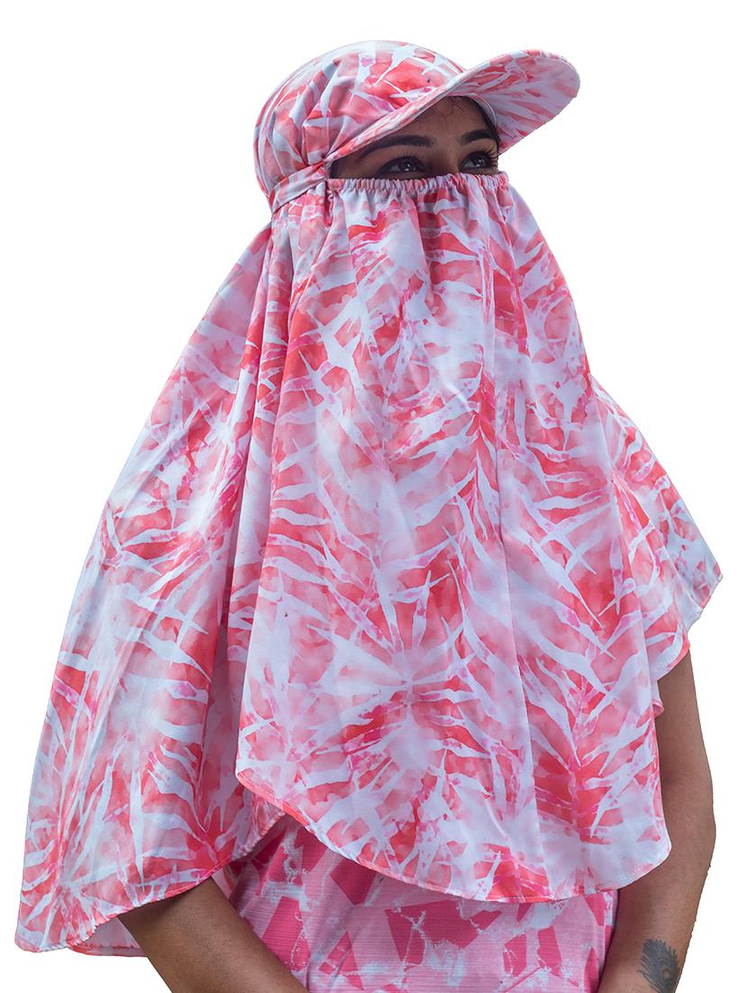 women printed cap scarf - 21710835 - Standard Image - 1