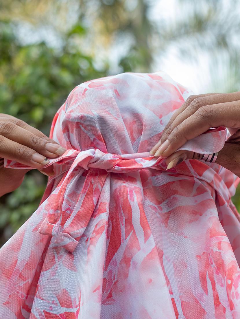 women printed cap scarf - 21710835 - Standard Image - 4
