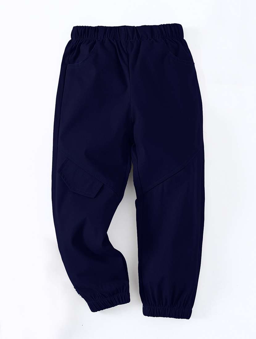 boys solid mid rise jogger