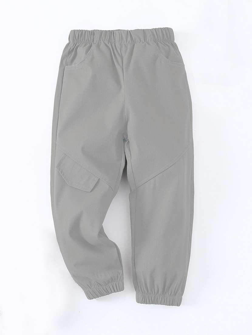 boys solid mid rise jogger