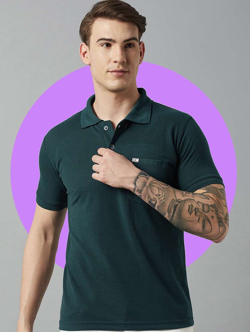 men short sleeves plain polo t-shirt - 21710894 -  Standard Image - 1