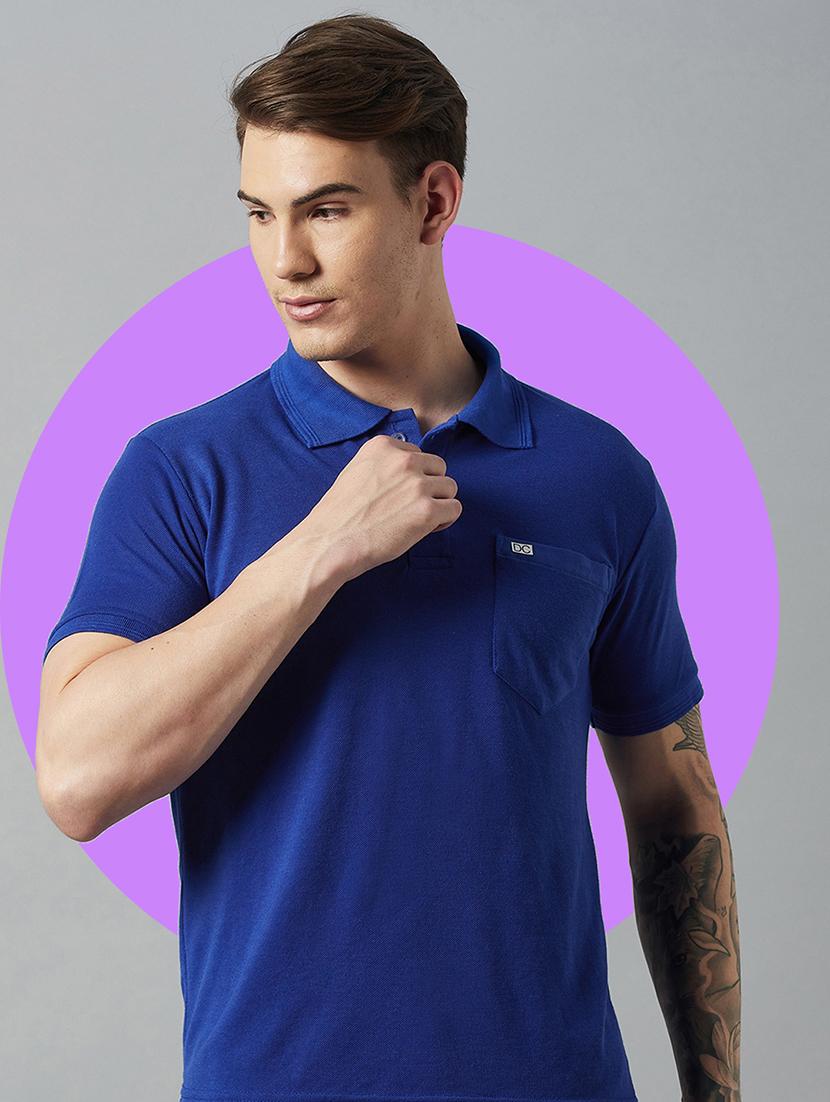 men short sleeves plain polo t-shirt - 21710903 - Standard Image - 1