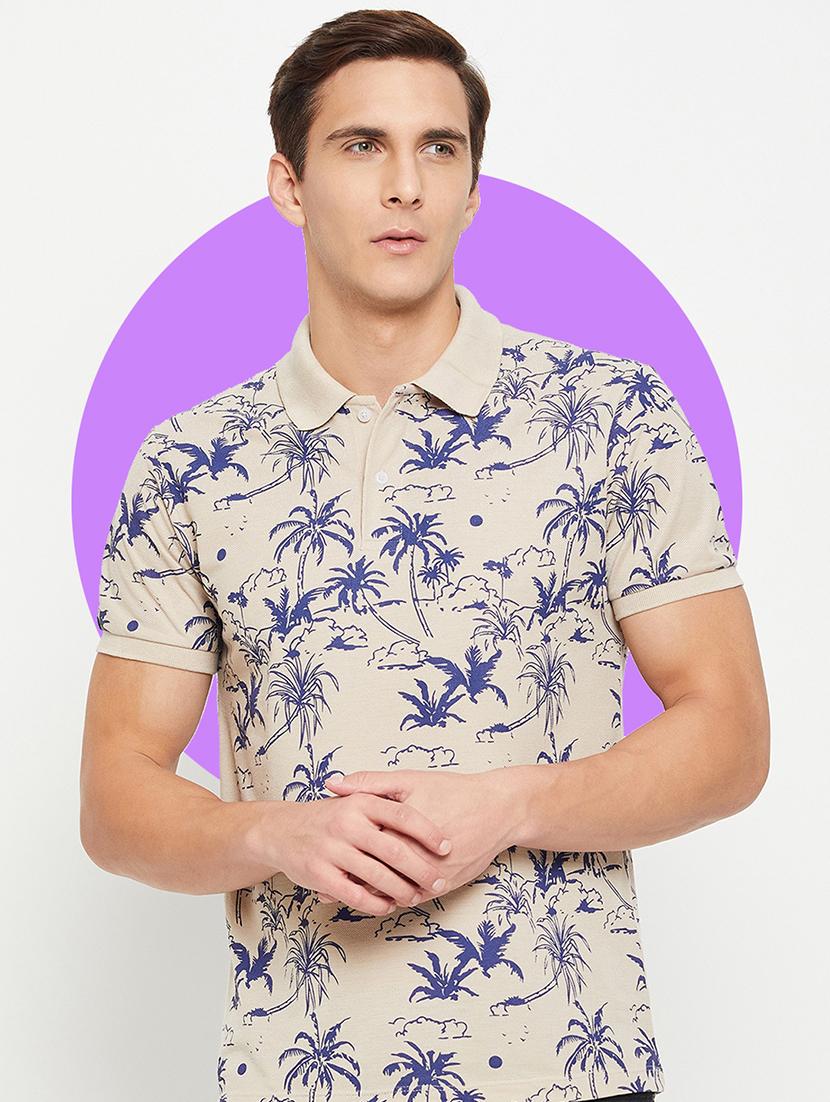 men short sleeves printed polo t-shirt - 21710918 - Standard Image - 1