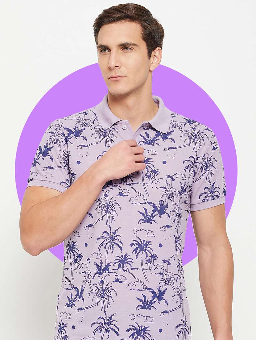 men short sleeves printed polo t-shirt - 21710921 -  Standard Image - 1