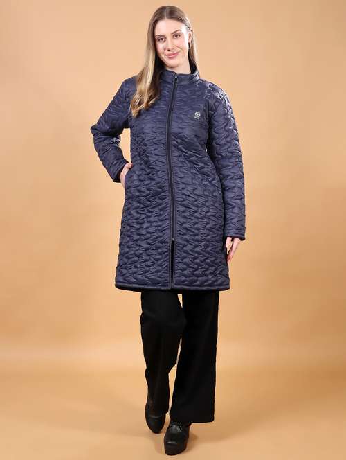 women long sleeves solid quilted jacket - 21710977 -  Standard Image - 0
