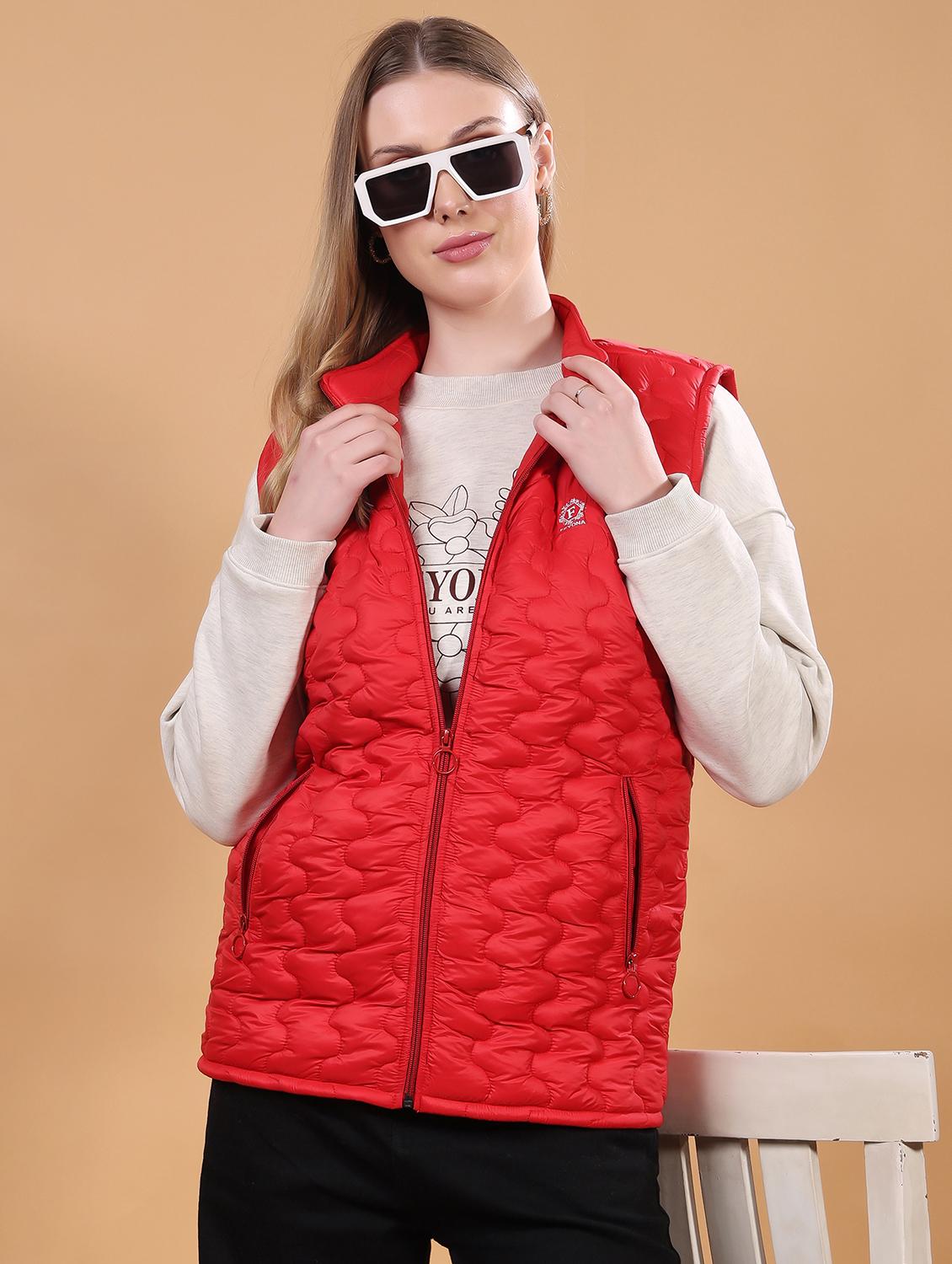 women sleeveless solid quilted jacket - 21710985 - Standard Image - 1