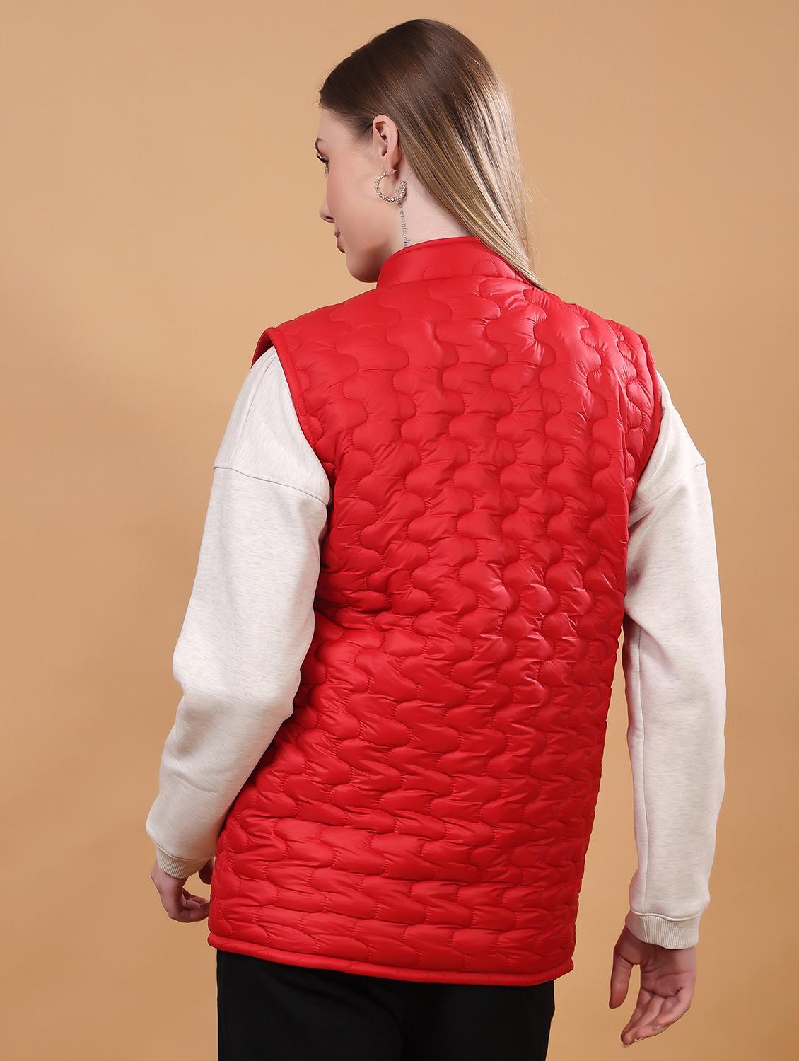 women sleeveless solid quilted jacket - 21710985 - Standard Image - 4