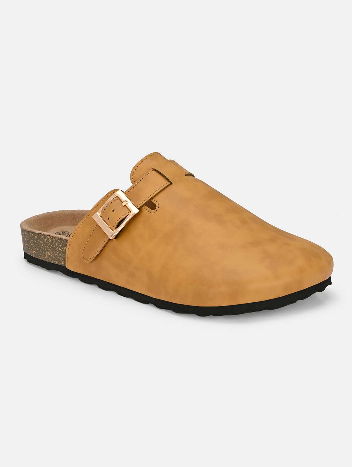 men solid slip on mules