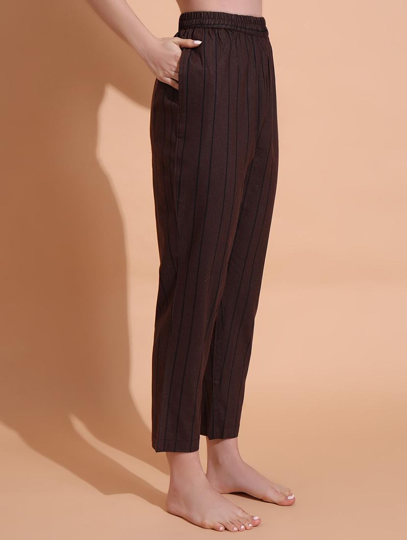 women striped nightwear pyjama set - 21711029 - Standard Image - 4