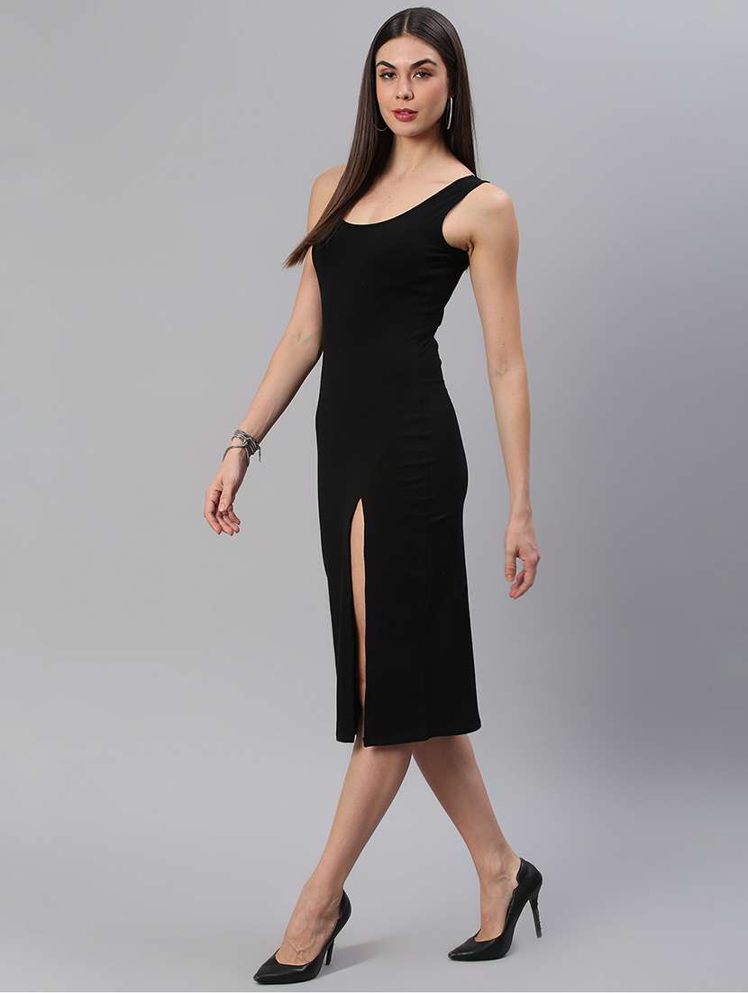 women solid sleeveless bodycon dress - 21711102 -  Standard Image - 1