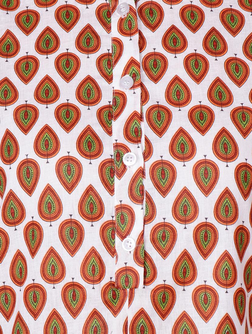women white printed a-line regular tunic - 21711215 - Standard Image - 4