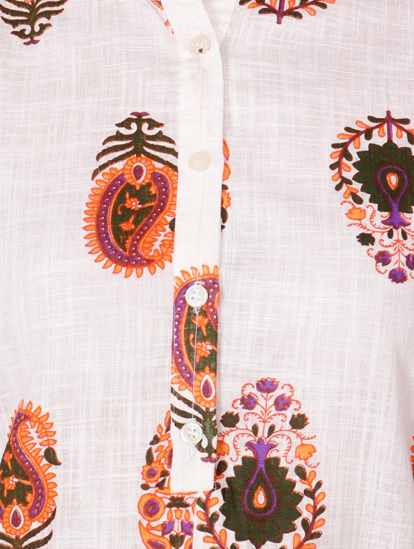 women white printed a-line regular tunic - 21711228 - Standard Image - 4