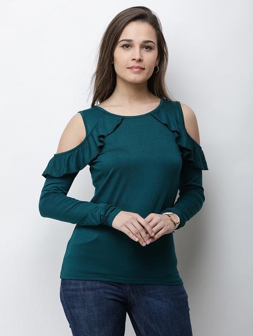 women solid long sleeves regular top - 21711261 - Standard Image - 0