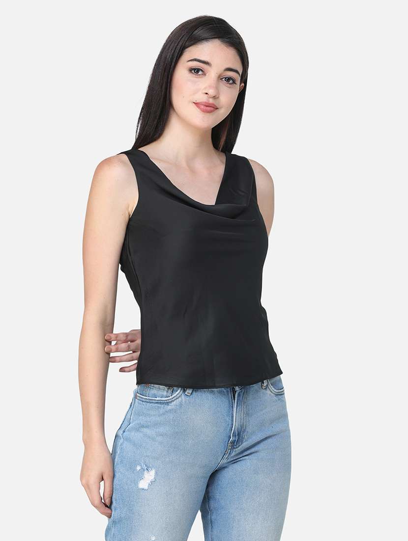 women solid sleeveless regular top - 21711442 - Standard Image - 1