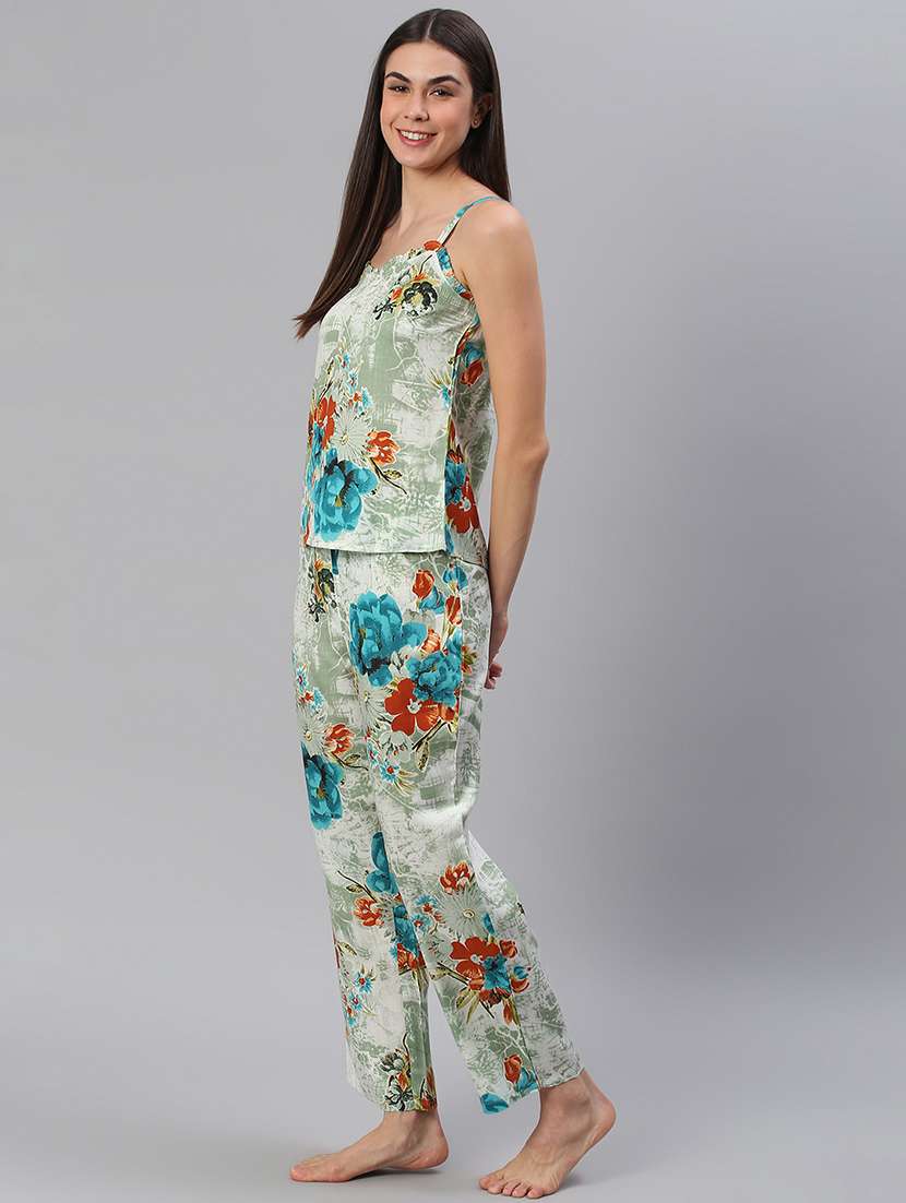 women printed nightwear pyjama set - 21711507 -  Standard Image - 1