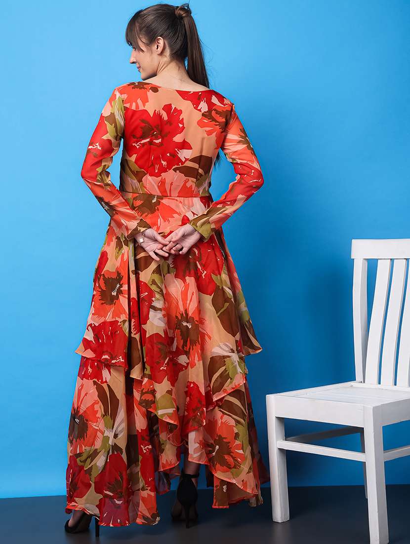 women printed fit & flare dress - 21711595 -  Standard Image - 4