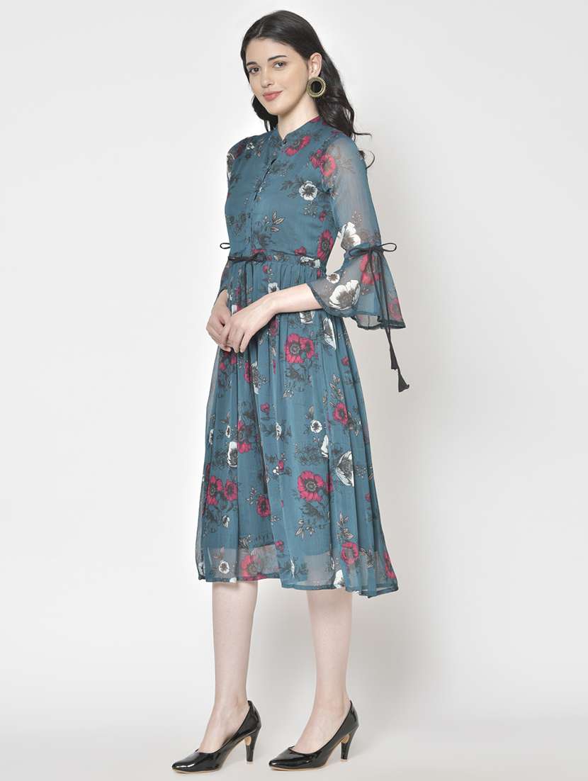 women floral fit & flare dress - 21711608 -  Standard Image - 1