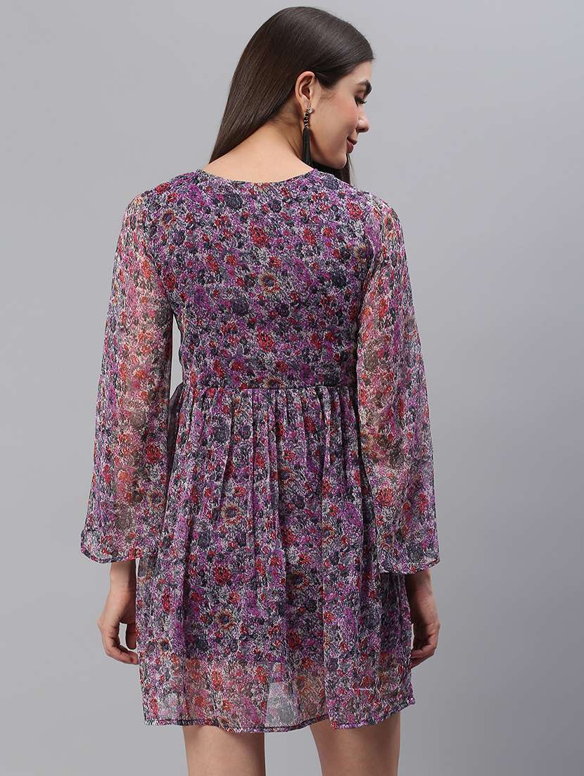 women floral print a-line dress - 21711618 -  Standard Image - 1