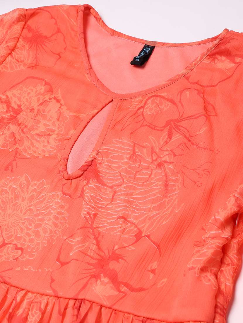 women floral print a-line dress - 21711619 -  Standard Image - 4