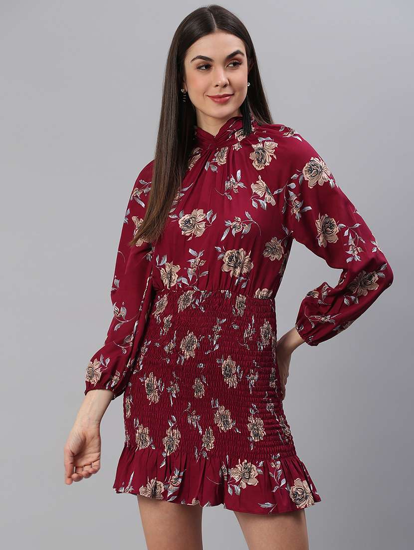 women floral print sheath dress