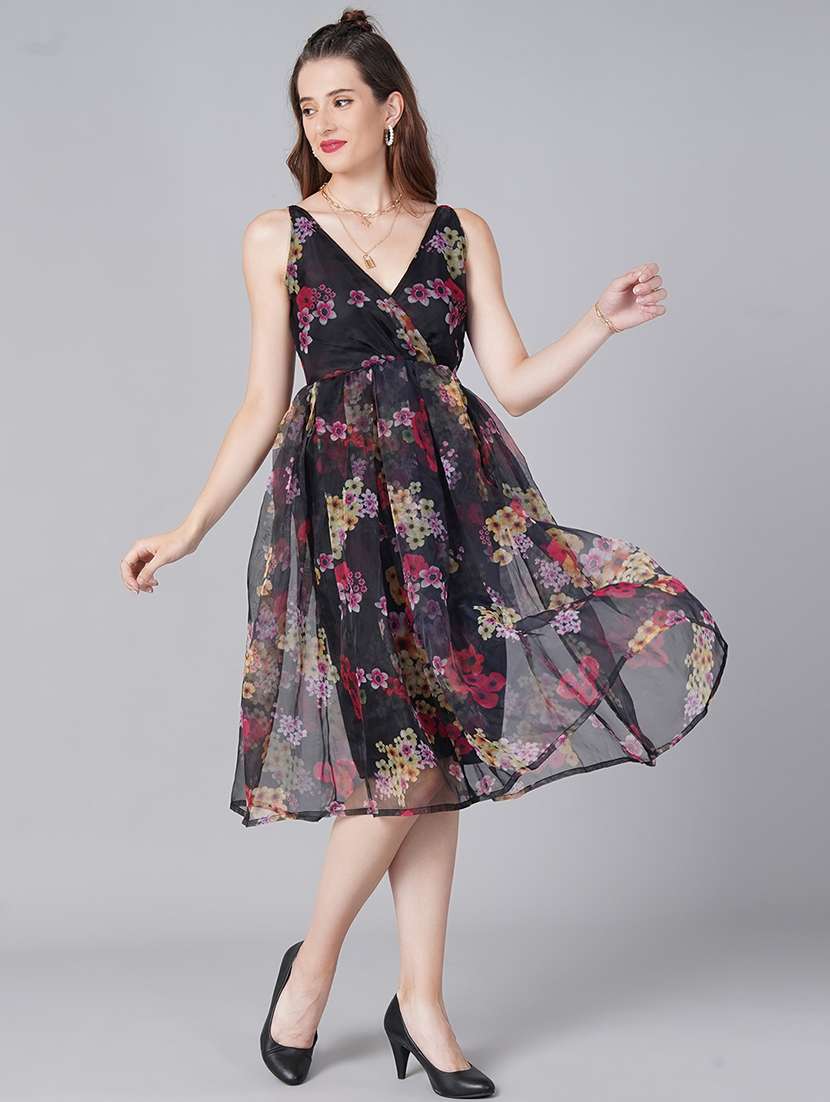 women floral printed a-line dress - 21711638 -  Standard Image - 1