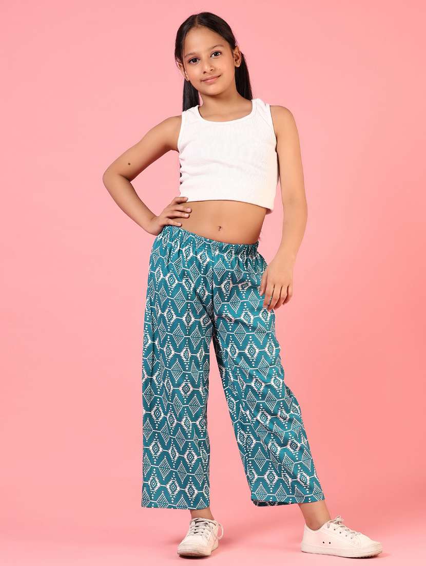 girls printed mid irse casual trouser - 21711659 -  Standard Image - 4