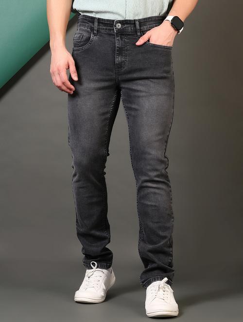 men solid mid rise slim fit jean - 21711674 - Standard Image - 0